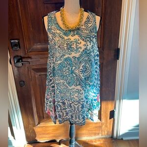 Johnny Was Sleeveless Floral & Paisley Blouse